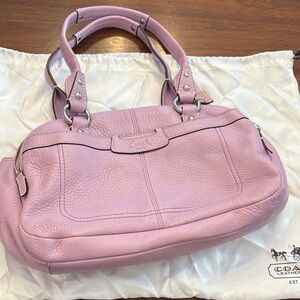 Coach Light Pink Leather Shoulder Bag